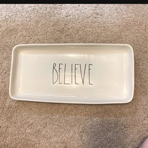 Rae Dunn Christmas platter “Believe”